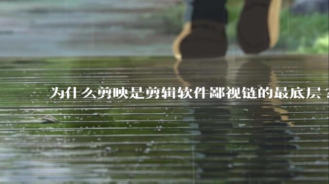 为什么剪映是剪辑软件鄙视链的最底层?