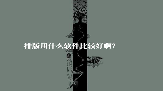 排版用什么软件比较好啊？